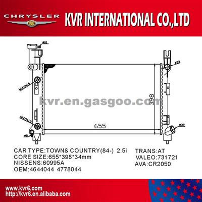 Auto Engine Cooling Radiator For CHRYSLER TOWN/COUNTRY 3.3i V6 OEM 4644044/4778044