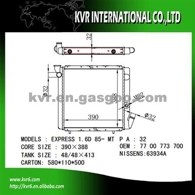 Auto Aluminum Radiator For RENAULT EXPRESS OEM 7700773700