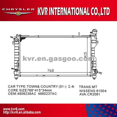 Performance Aluminum Radiator For CHRYSLER TOWN/COUNTRY 2.4i OEM 4809238AC/4880237AC