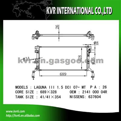 Aluminum For RENAULT LAGUNA III OEM 21410-0004R