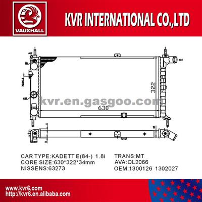 Automobile Radiator For VAUXHALL ASTRA B 1.8i OEM 1302027/1300126/90442550