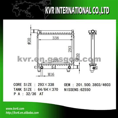 Brazed Car Radaitor For BENZ 190 W201/C-CLASS W201/E-CLASS W124 OEM 2015003803 2015000603