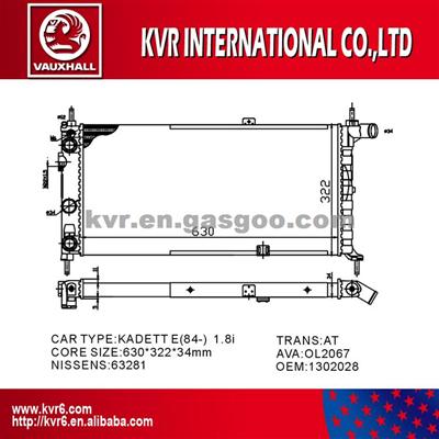 Alloy Radiator For VAUXHALL ASTRA B 1.8 I OEM 1302028