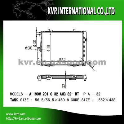 Performance Aluminum Radiator For BENZ 190 W201/C-CLASS W201 OEM 2015006403