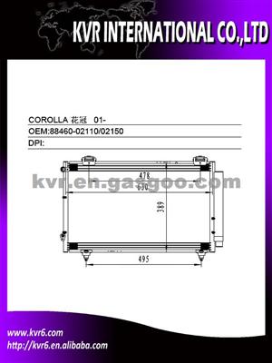 Car Ac Condenser For TOYOTA OEM 88460-02110/88460-02150