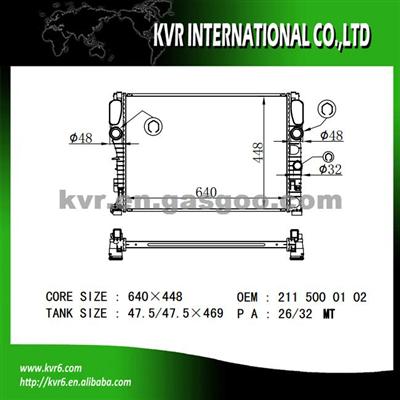 Radiator Manufacturer For BENZ CLS-C219/E-CLASS W211 OEM 2115000102