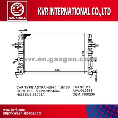 Brazed Radiator For VAUXHALL ASTRA H 1.6 I 16V OEM 1300266/13145211/13170110