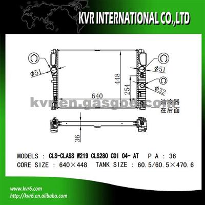 Radiator For BENZ CLS-CLASS W219/E-CLASS W211 OEM 2115000802