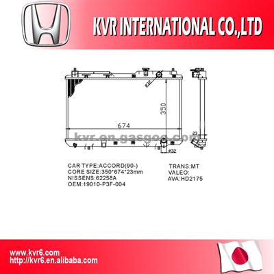 Aluminum Car Radiator For HONDA OEM 19010-P3F-902 19010-P3F-901 19010-P3F-014 19010-P3F-004