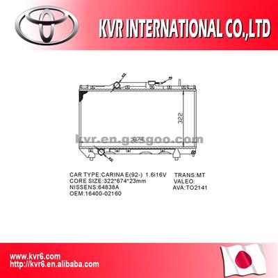 High Performance Auto Radiator For TOYOTA OEM 16400-02160/15570/16470