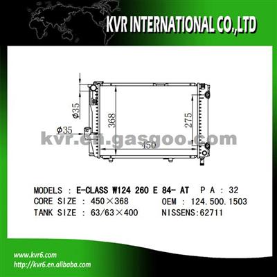 Auto Cooling Radiator For BENZ E-CLASS W124 OEM 1245001503