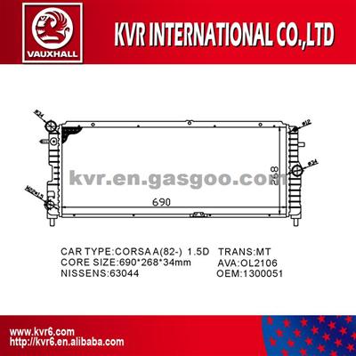 Radiator Manufacturer For VAUXHALL CORSA A 1.5D OEM 1300051/90298560