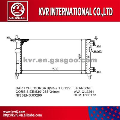 OE RADAITOR For VAUXHALL CORSA B 1.2 I 16V OEM 1300173/90531547