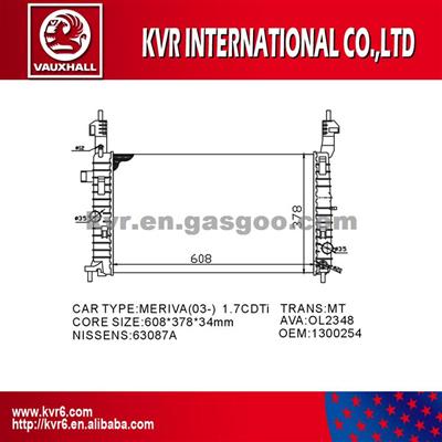Auto Radiator For VAUXHALL MERIVA A 1.7 CDTi OEM 1300254/1300255