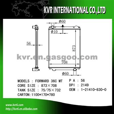 Competitive Radiator For ISUZU OEM 1214108300