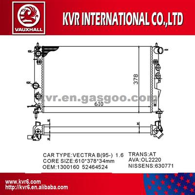 Brazed Radiator For VAUXHALL VECTRA B 1.6 I 16V OEM 1300160/1300221/1300223/1300159