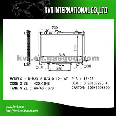 Aluminum For ISUZU OEM 8981372764