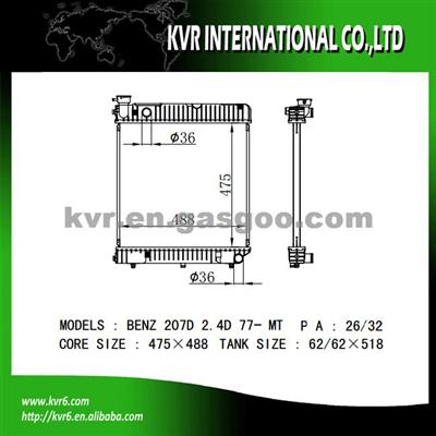 Brazed Car Radaitor For BENZ T1-601 OEM 6015005503