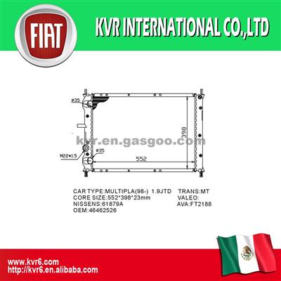 Mechanical Auto Radiator For FIAT OEM 46462526 46518233