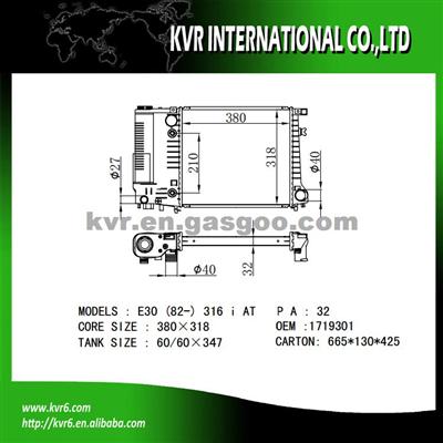 OE RADAITOR For BMW 3 E30 OEM 1719301