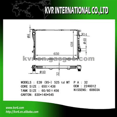 Radiator Assembly For BMW 5 E39/7 E38 OEM 2246009