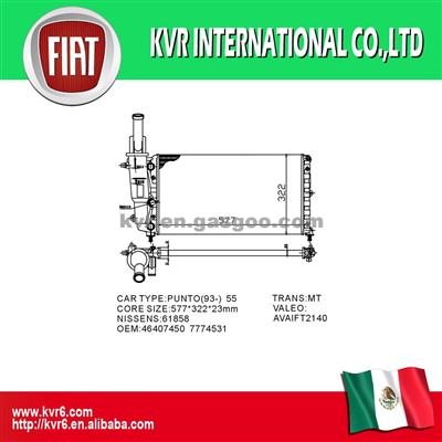 Auto Cooling Radiator For FIAT OEM 46465021 46407450 7774531 46414171