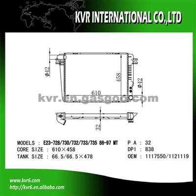 Radiator Assy For BMW 7 E23 OEM 1117550