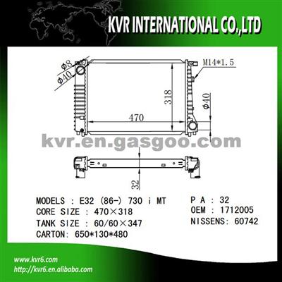 Assy Radiator For BMW 7 E32 OEM 1712005