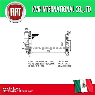 Mechanical Radiator For FIAT OEM 7739955 7732211 7685063 7075124