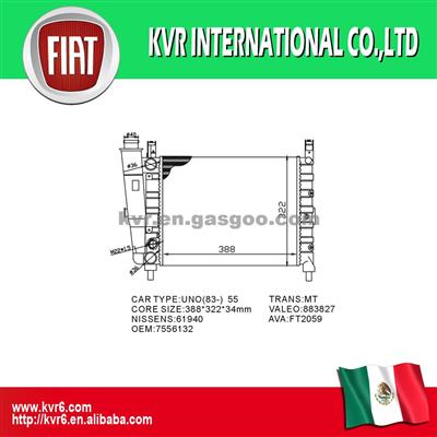 Mechanical Car Radiator For FIAT OEM 7556137 7556132 7739942