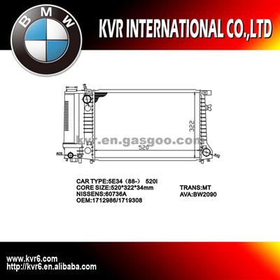 Auto Cooling Radiator For BMW 5 E34 OEM 1719308