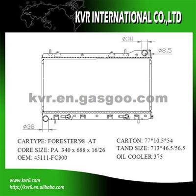 Brazed Radiator For SUBARU OEM 45111-FC320/FC300