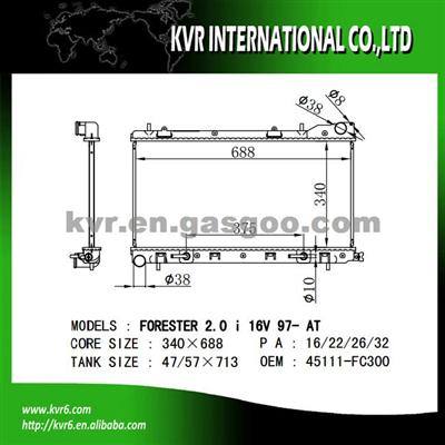 Performance Aluminum Radiator For SUBARU OEM 45111-FC300