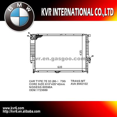 Assembly Radiator For BMW 5 E34/7 E32 OEM 1723689