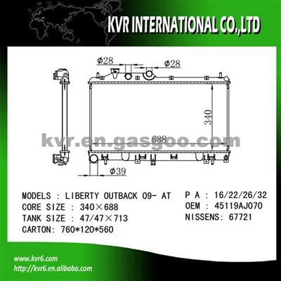 Auto Cool Radiator For SUBARU OEM 45119-AJ070