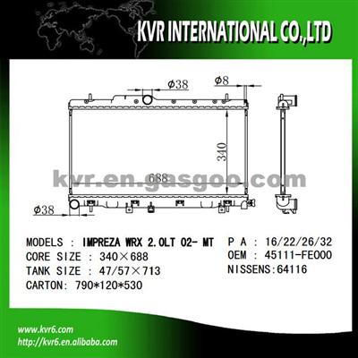 Radiator Assy For SUBARU OEM 45111-FE000/FE030