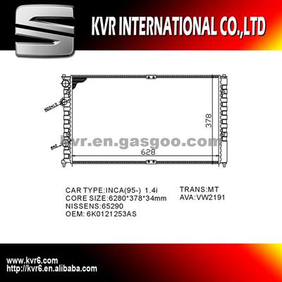 Car Aluminum Radiator For SEAT INCA OEM 6K0121253AS