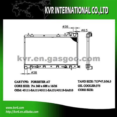 Auto Cooling Radiator For SUBARU OEM 45111-SA151