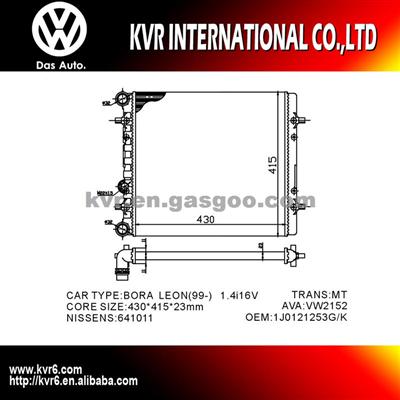 Aluminum Car Radiator For VOLKSWAGEN BORA/GOLF IV OEM 1J0121253G