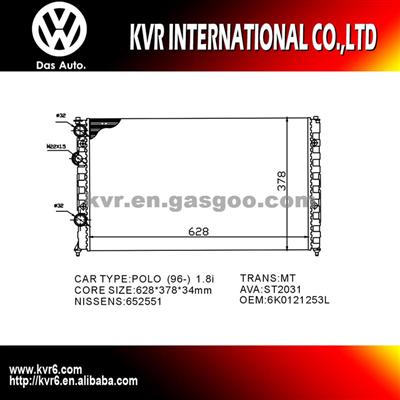 Racing Radiator For VOLKSWAGEN CADDY/POLO CLASSIC OEM 1HM121253D