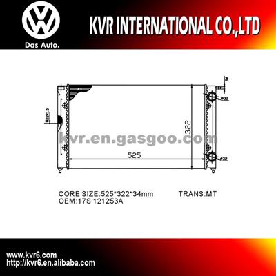 Assy Radiator For VOLKSWAGEN GOLF I/PASSAT OEM 17S121253A