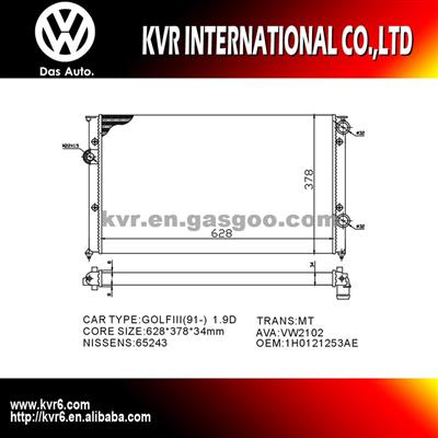 Passenger Car Radiator For VOLKSWAGEN PASSAT OEM 1H0121253AE