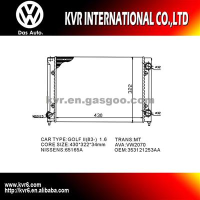 Aluminum Radiator For VOLKSWAGEN PASSAT OEM 353121253AA