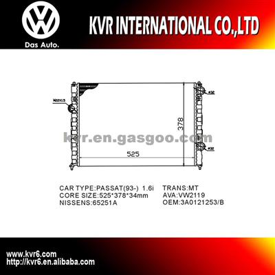 Car Aluminum Radiator For VOLKSWAGEN PASSAT OEM 3A0121253