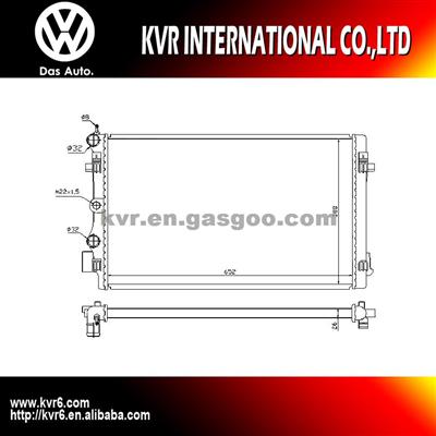 Mechanical Car Radiator For VOLKSWAGEN POLO OEM 6R0121253D