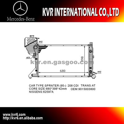 High Quality Auto Radiator For MERCEDES BENZ SPRINTER W901-905 OEM 9015003800