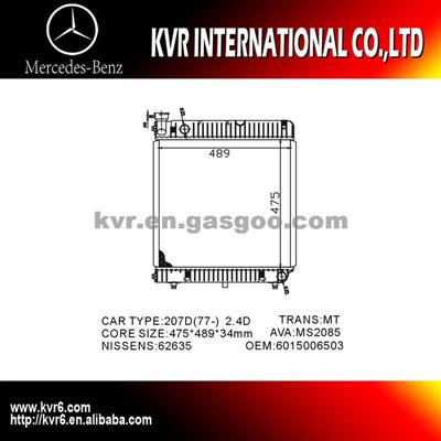 Mechanical Car Radiator For MERCEDES BENZ T1-601 OEM 6015005103 6015006503 6015006803