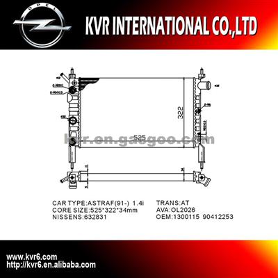 Assembly Radiator For OPEL ASTRA F OEM 1300115