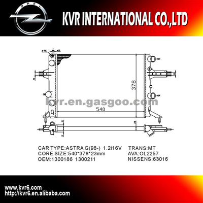 Automobile Radiator For OPEL ASTRA G OEM 1300186 1300211