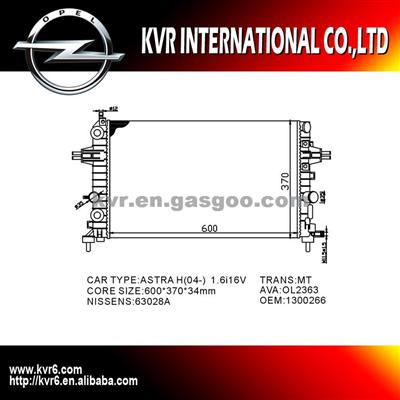 Radiator Manufacturer For OPEL ASTRA H OEM 1300265